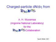 Charged-particle dN/dh from PHOBOS