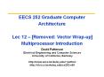 EECS 252 Graduate Computer Architecture  Lec 12  PowerPoint PPT Presentation