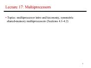 Lecture 17: Multiprocessors