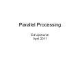 Parallel Processing PowerPoint PPT Presentation