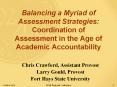 Balancing a Myriad of Assessment Strategies: Coordination of Assessment in the Age of Academic Accountability PowerPoint PPT Presentation
