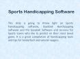 Sports handicapping software | Baseball Handicapping Software PowerPoint PPT Presentation