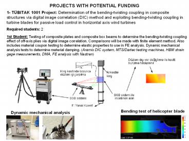 PROJECTS WITH POTENTIAL FUNDING