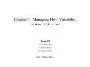 Chapter 9: Managing Flow Variability