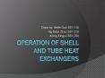 Operation of shell and tube heat exchangers PowerPoint PPT Presentation