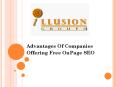 Advantages Of Companies Offering Free OnPage SEO PowerPoint PPT Presentation