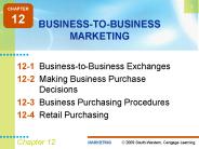 BUSINESS-TO-BUSINESS MARKETING