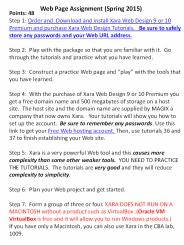 Web Page Assignment (Spring 2015)