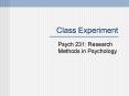 Class Experiment PowerPoint PPT Presentation