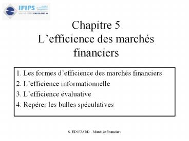 Chapitre 5 L