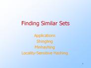 Finding Similar Sets