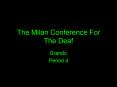 The Milan Conference For The Deaf PowerPoint PPT Presentation