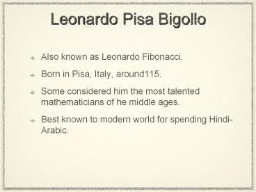 Leonardo Pisa Bigollo