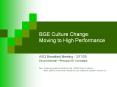 BGE Culture Change:  Moving to High Performance PowerPoint PPT Presentation