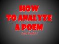 How to Analyze a Poem Cook, English I PowerPoint PPT Presentation