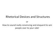 Rhetorical Devices and Structures