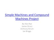 Simple Machines and Compound Machines Project