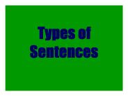 Types of Sentences