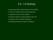 Ch. 14 Outline