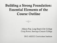 Building a Strong Foundation: Essential Elements of the Course Outline