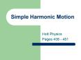 Simple Harmonic Motion PowerPoint PPT Presentation