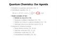 Quantum Chemistry: Our Agenda PowerPoint PPT Presentation