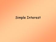 Simple Interest