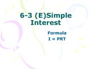 6-3 (E)Simple Interest