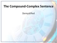 The Compound-Complex Sentence