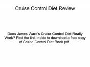 Cruise Control Diet Pdf
