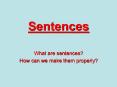 Sentences PowerPoint PPT Presentation