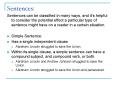 Sentences: PowerPoint PPT Presentation