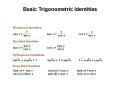 Basic Trigonometric Identities PowerPoint PPT Presentation