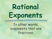 Rational Exponents