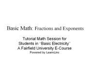 Basic Math: Fractions and Exponents