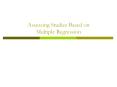 Assessing Studies Based on Multiple Regression PowerPoint PPT Presentation