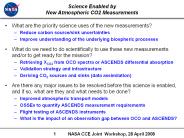 Science Enabled by New Atmospheric CO2 Measurements
