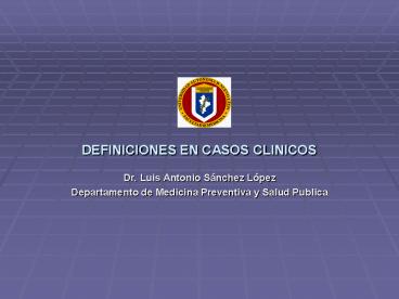 DEFINICIONES EN CASOS CLINICOS