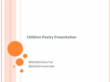 Children Poetry Presentation