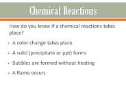 Chemical Reactions