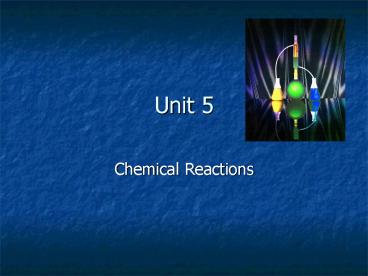 Chemical Reactions