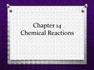 Chapter 14 Chemical Reactions