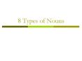 8 Types of Nouns PowerPoint PPT Presentation