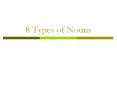 8 Types of Nouns PowerPoint PPT Presentation