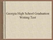 Georgia High School Graduation Writing Test