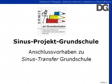 Sinus-Projekt-Grundschule