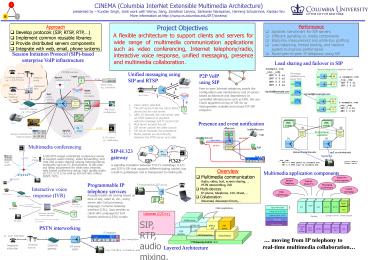 CINEMA (Columbia InterNet Extensible Multimedia Architecture) presented by 