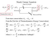 Steady Energy Equation