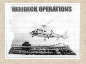 HELIDECK OPERATIONS