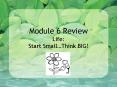 Module 6 Review Life:  Start Small PowerPoint PPT Presentation
